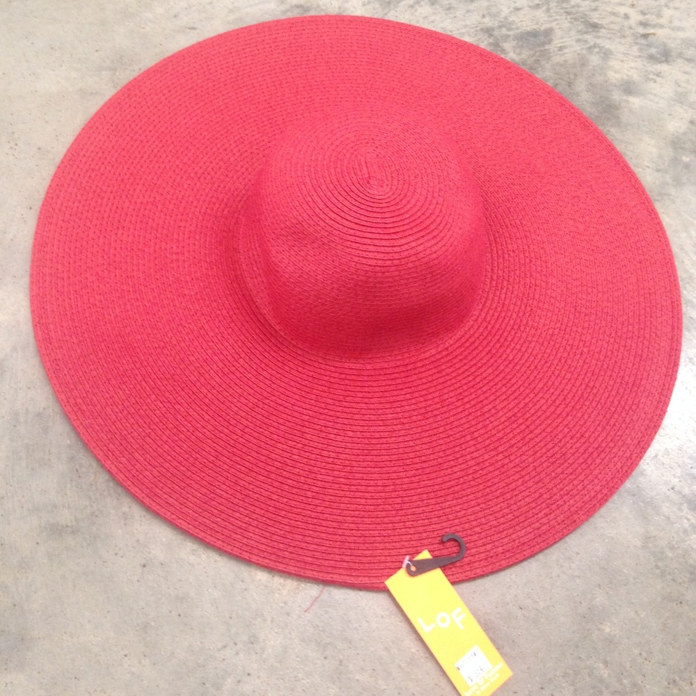 2 Brand NWT Vibrant Floppy Straw Sunhats